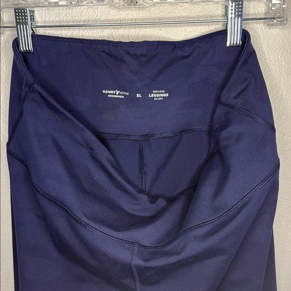 Blue Camo Patterned Full-Length Leggings with Elastic Waistband - Picture 2 of 4